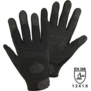 Handschuhe BLACK SECURITY, schwarz, 1 Paar, Größe 9 (L).