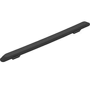 Gleitkufe für EUROKRAFT Transportkarre aus Aluminium, inklusive Clip, Kunststoff, rot.