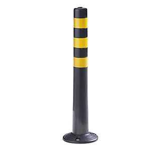 Leitzylinder, anfahrbar, VE 2 Stk, Höhe 750 mm, schwarz/gelb.