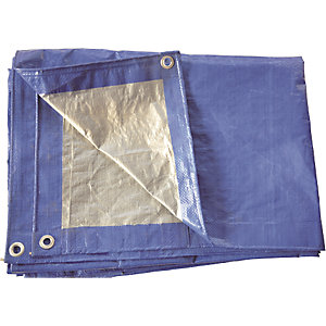 Gewebeplane, blau, 140 g/m², LxB 10000 x 8000 mm.