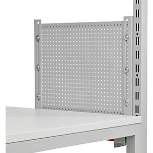 Lochblechrückwand, zur Befestigung an Aufsatzholmen, Einzelmodul, HxB 360 x 390 mm.
