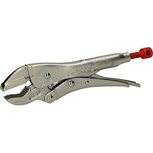 Gripzange, V-Backen, Maulgröße 0 - 25 mm, Länge 185 mm.