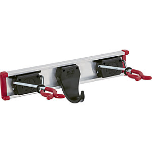Gerätehalter, Tragfähigkeit 10 kg, 2 Klemmen, 1 Haken, VE 10 Stück.