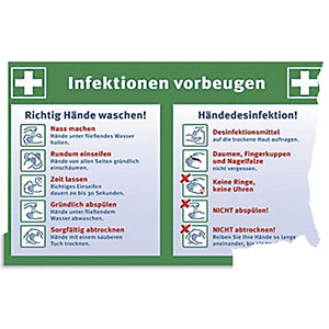 Gebotsschild, Schraubmontage, Infektionen vorbeugen, Kunststoff.
